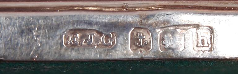 PARTI SILVER, 6 delar, bl a Ellis Jacob Greenberg, William Hutton & Sons Ltd, Birmingham, England samt Stockholm, 1868-1925.