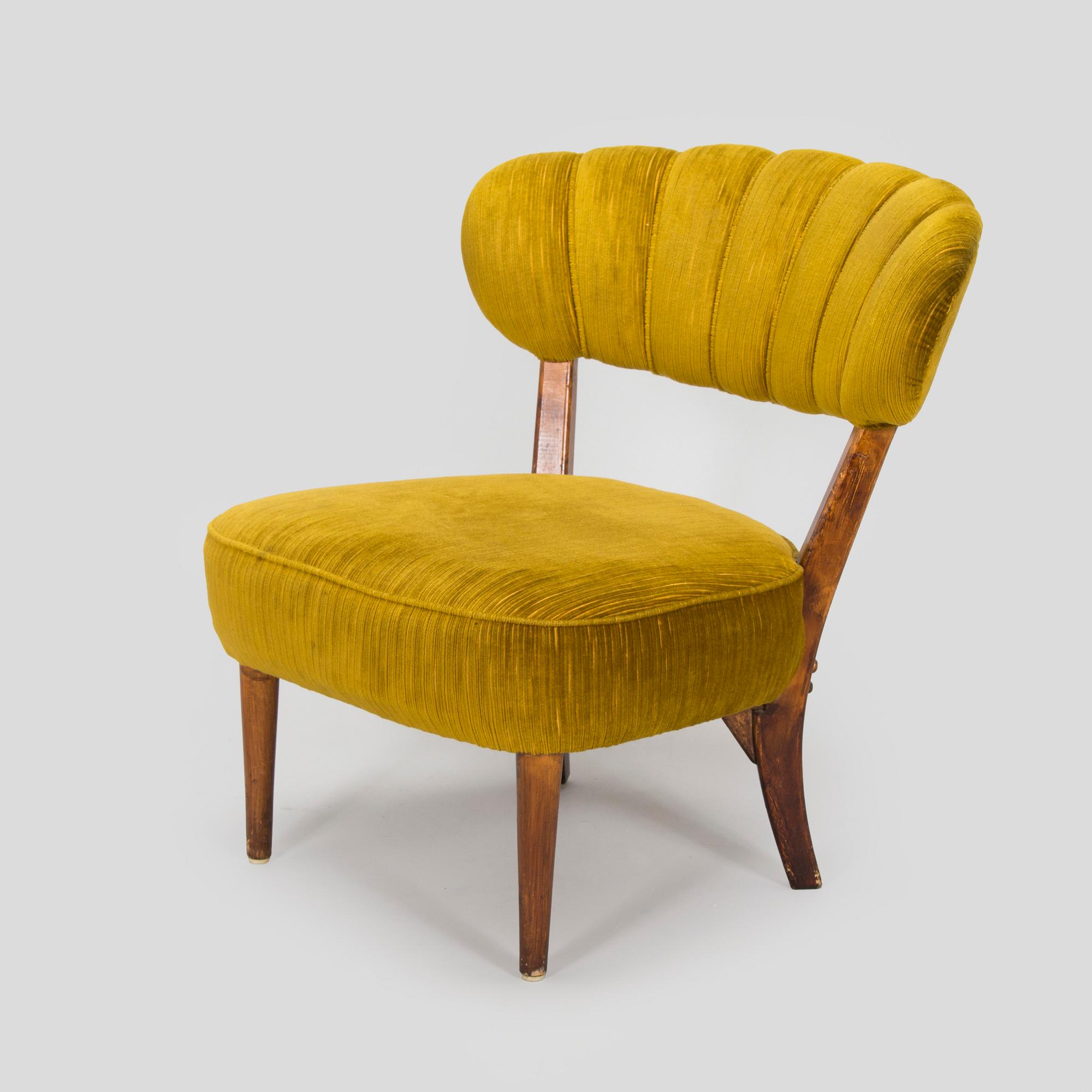 Lisa Johansson-Pape, nojatuoli, "Käsityötuoli", valmistaja Oy Stockmann Ab, Keravan puusepäntehdas 1940-luku.