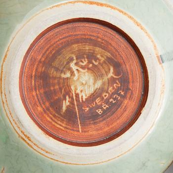 Three unique stoneware bowls, designed by Carl-Harry Stålhane for Rörstrand, signed, two dated -63 and -67.