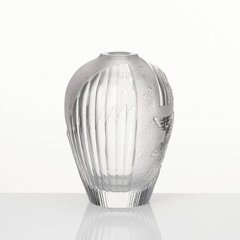 Simon Gate, a rare polished glass vase, Orrefors 1938, model 1654.