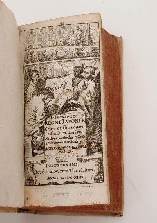 ELZEVIR, Descriptio Regni Iaponiae cum... av Bernhard Varenius, Amsterdam 1649.