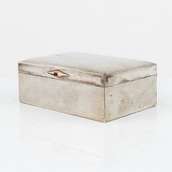 Cigarrskrin, silver, Martin Lysell, Trelleborg 1923.