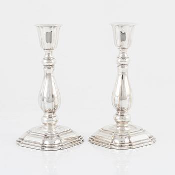 A pair of silver candle sticks, Ceson, Gothenburg, Sweden, 1992.