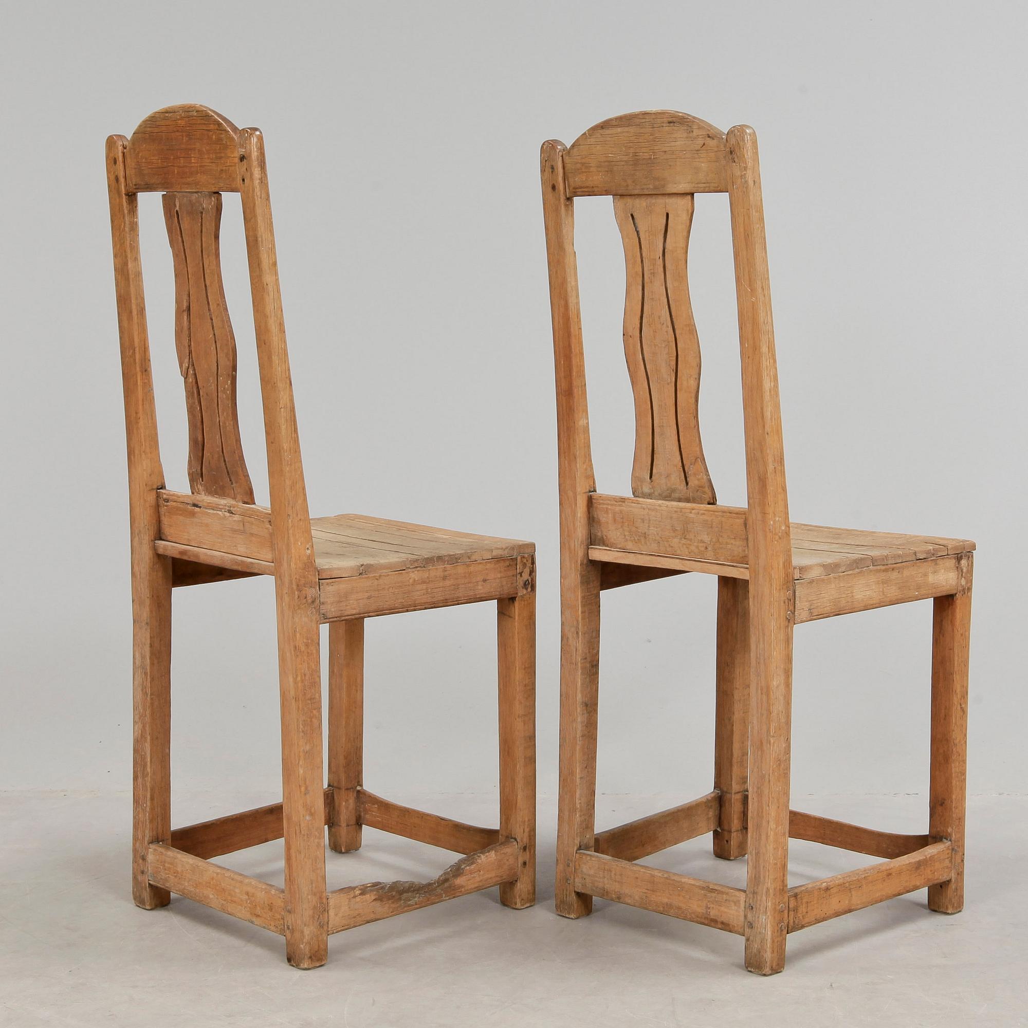 STOLAR, ett par, allmoge, 1800-tal.