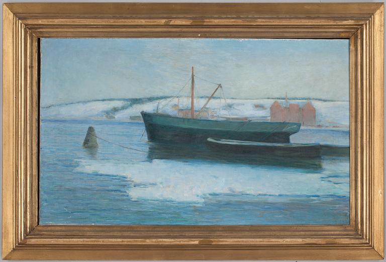 Karl Nordström, "Pråmar" (Barges).