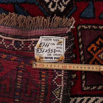 A Beluch carpet, old, 253x152 cm,