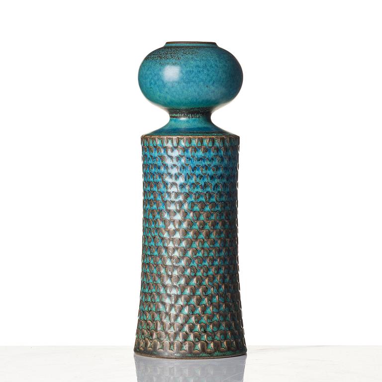 Stig Lindberg, a stoneware vase, Gustavsberg Studio, Sweden, 1963.