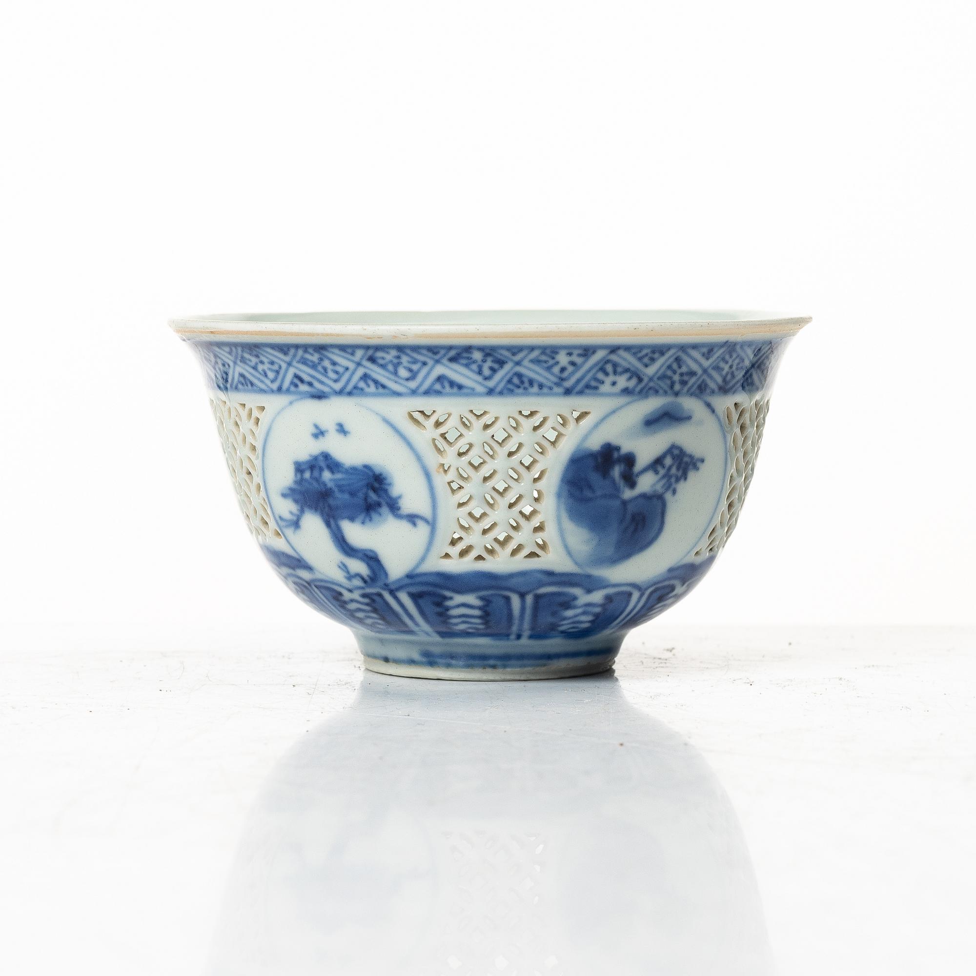 Skål, 'Hatcher cargo', porslin, Kina, Transition, 1600-tal.