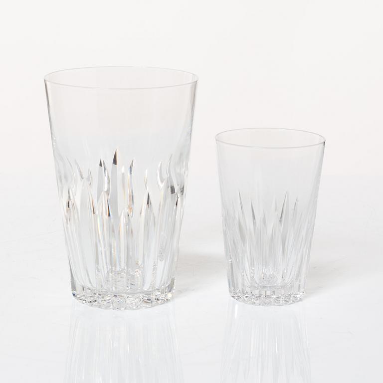 Fritz Kallenberg, a 108-piece 'Pyramid' glass service, Kosta Boda, Sweden, 20th Century.