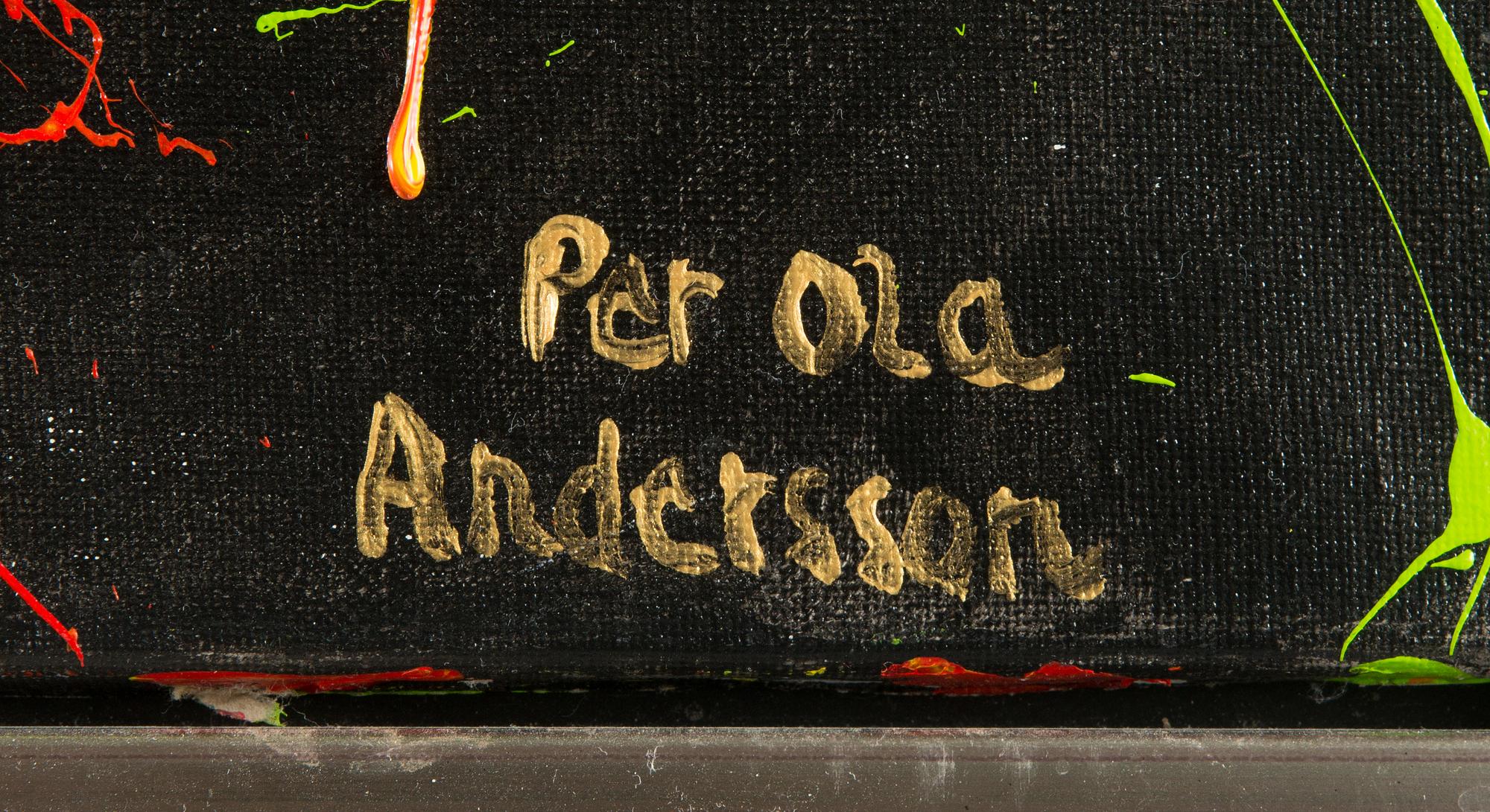 Per Ola Andersson, akryl på duk, signerad.