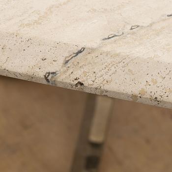 A travertine coffee table, second half of the 20th century.