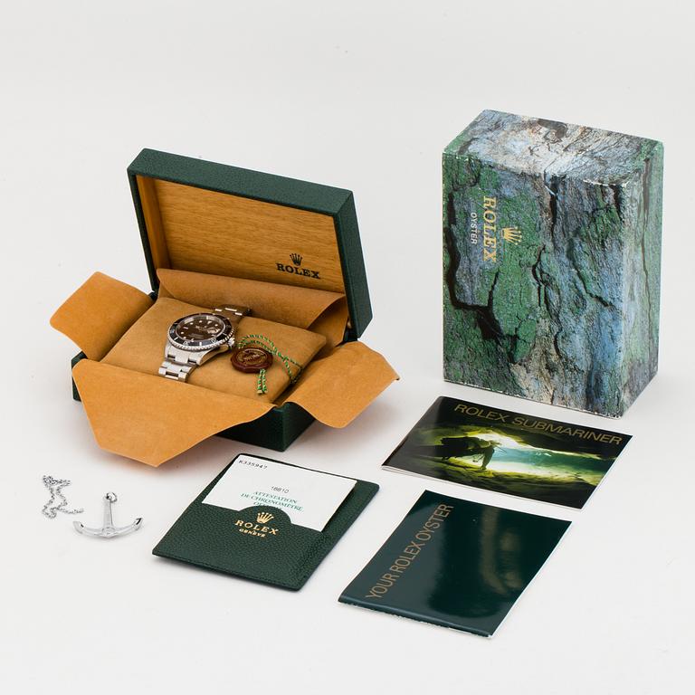 ROLEX, Oyster Perpetual Date, Submariner (1000ft=300m, SWISS MADE), Chronometer, armbandsur, 40 mm.