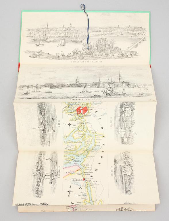 BÖCKER OM TOPOGRAFI, 3 st, bla "Pittoreskt Sverige, kanalfärden mellan Stockholm och Göteborg", Stockholm 1861.