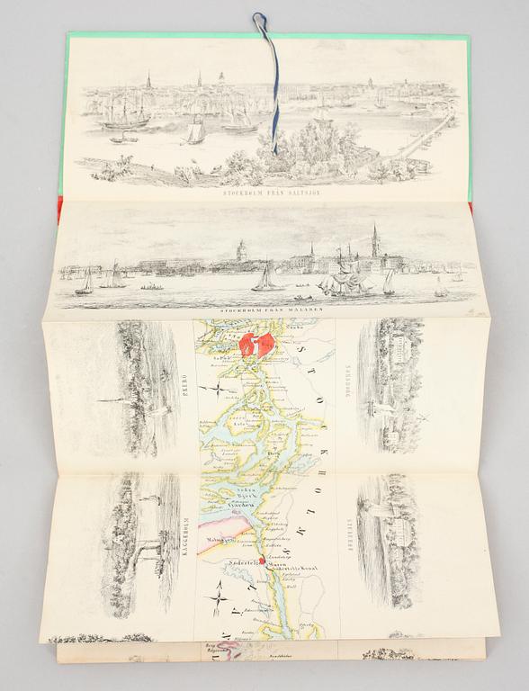 BÖCKER OM TOPOGRAFI, 3 st, bla "Pittoreskt Sverige, kanalfärden mellan Stockholm och Göteborg", Stockholm 1861.