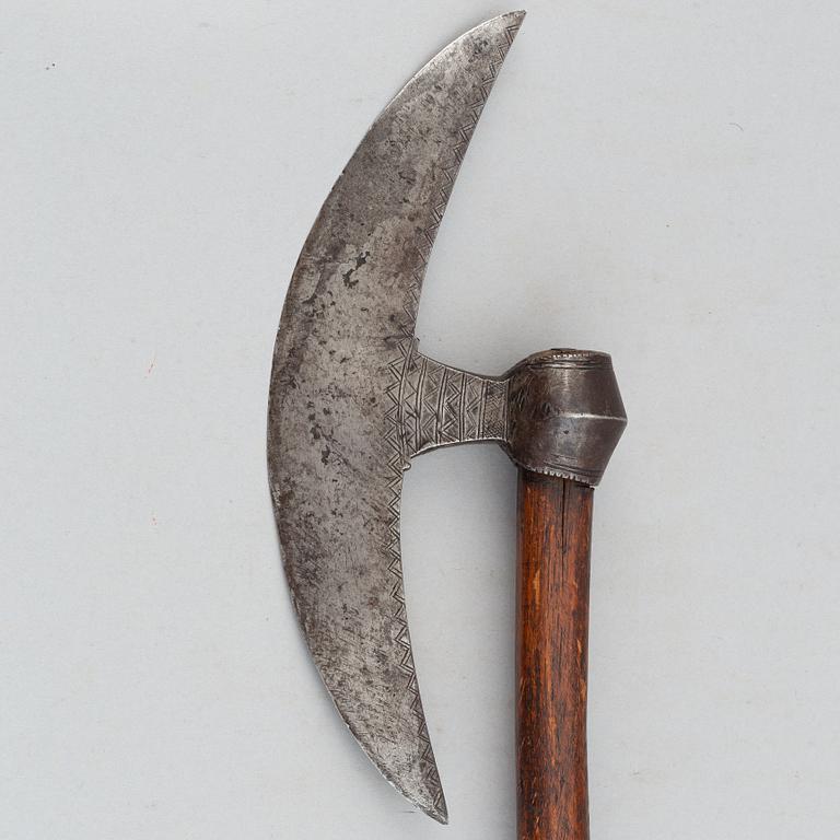 An Indian or possibly East African war axe, from around the year 1900.