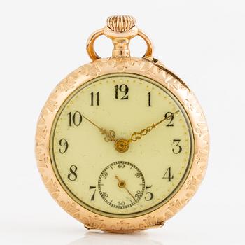 Fickur, 14K guld, 30,5 mm.