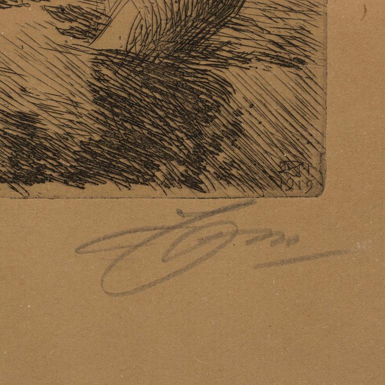 ANDERS ZORN, etching, signed.