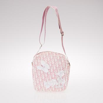 PINK MONOGRAM CANVAS No 1 TROTTER MESSENGER BAG.