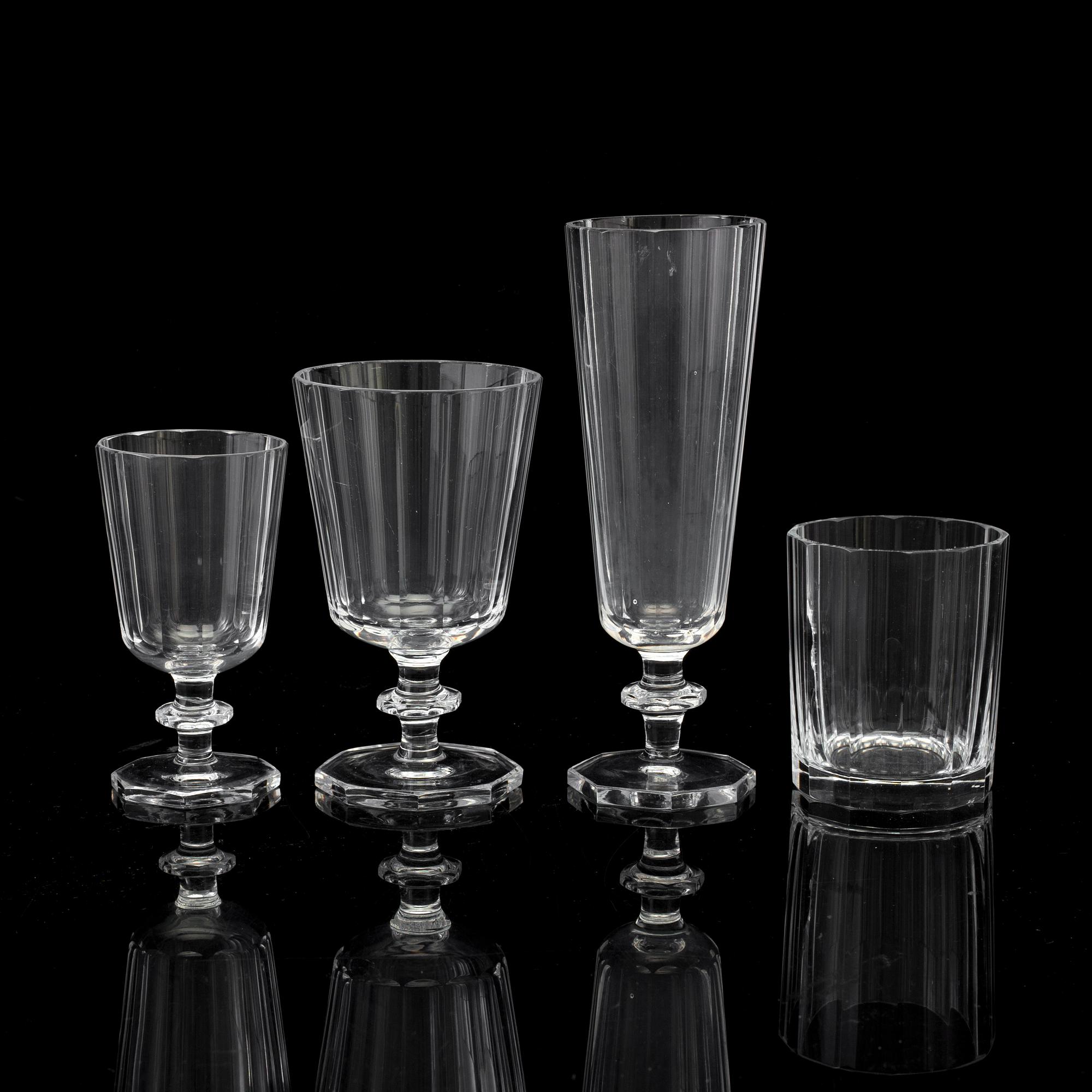 ELIS BERGH, glasservis, 40 delar, glas, "Karlberg", Kosta.