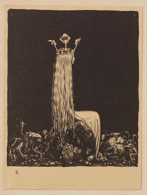 John Bauer, "Troll" 10 litografier i mapp/bok.