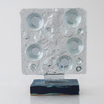 Edvin Öhrström, sculpture, cast glass, Lindshammar Glassworks.