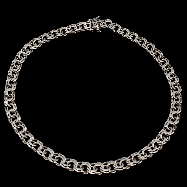 HALSLÄNK, silver, otydlig mästarstämpel, Lund, 1974. Vikt 61 g.