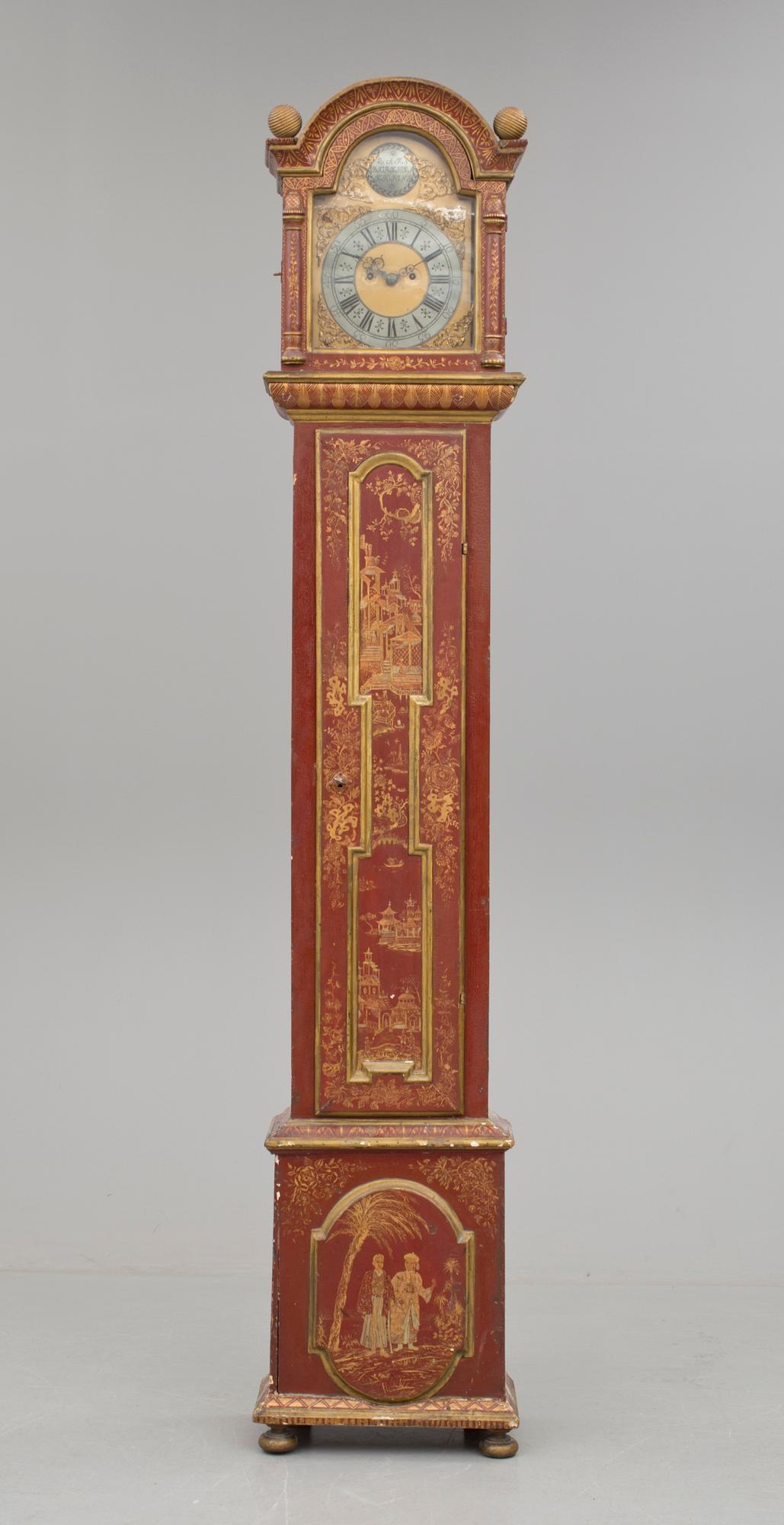GOLVUR, barock, urtavla märkt Lars Björkholm, Köping, 1700-talets mitt.