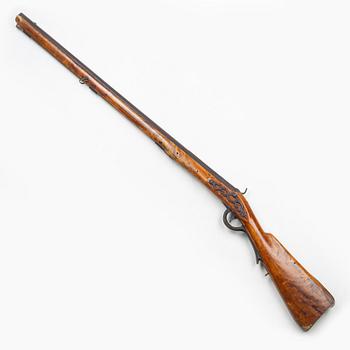 Flintlock rifle, 19th Century.