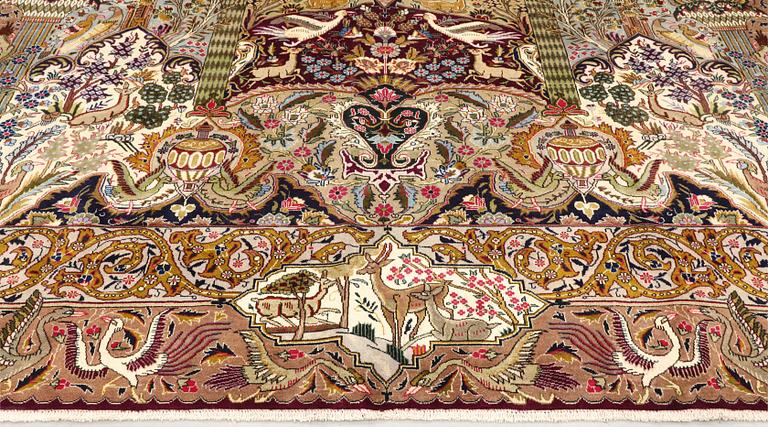 A carpet, Kashmar, approx. 387 x 300 cm.