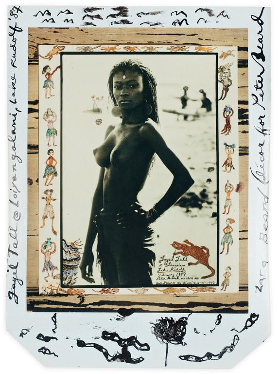 Peter Beard, "Fayel Tall on Lake Rudolf at Loingalani, February 1987".