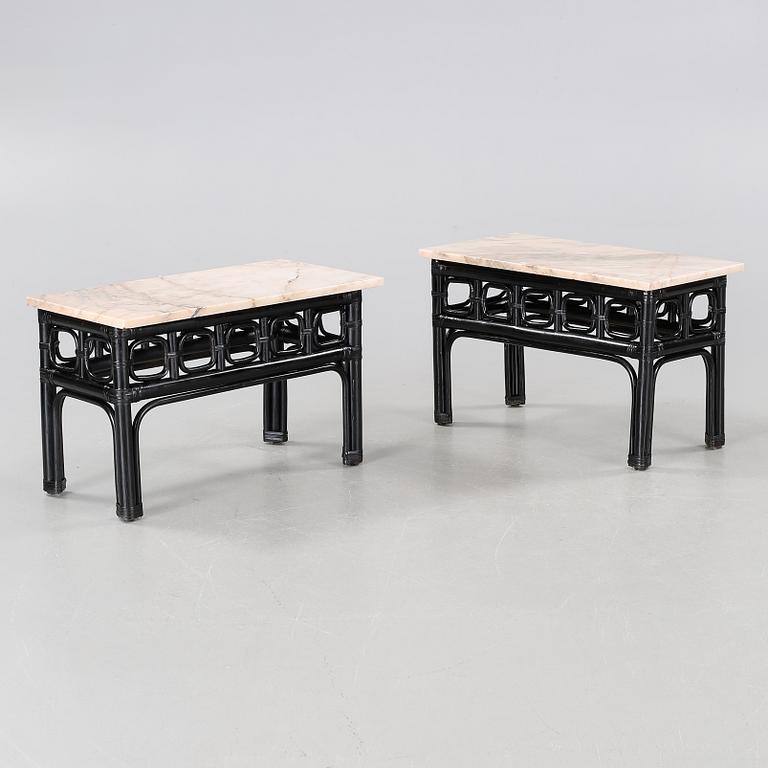 A pair of side tables, second half of the 20th century.