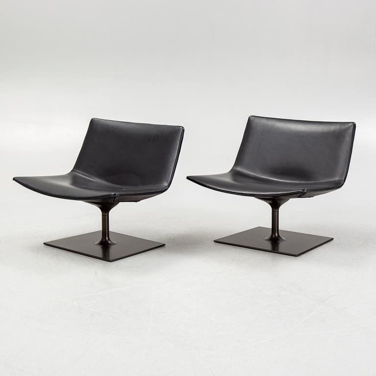 Lievore Altherr Molina, a pair of "Catifa 80" lounge chairs, Arper, Italy.