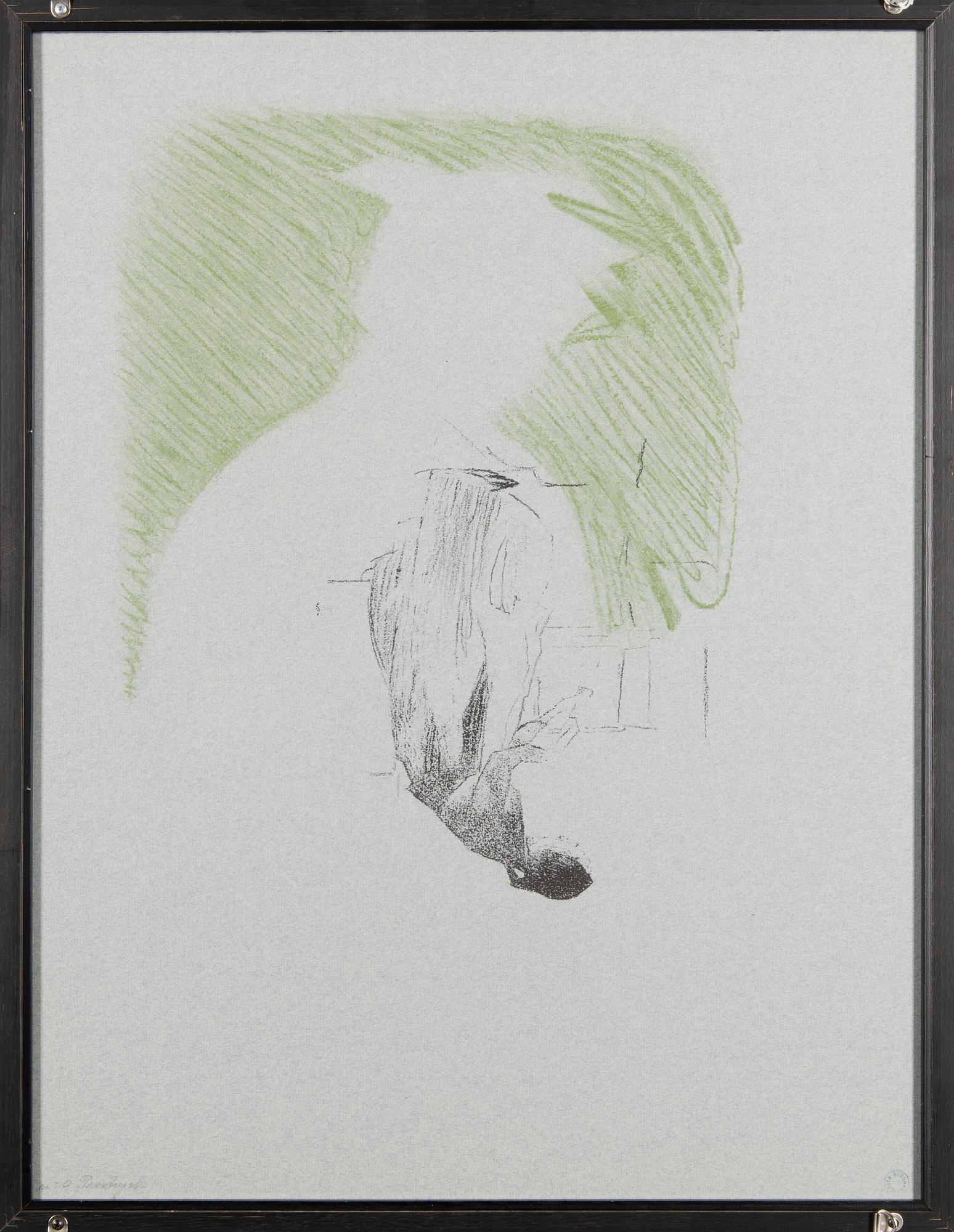 HELENE SCHJERFBECK, litograph, test print on two sides.