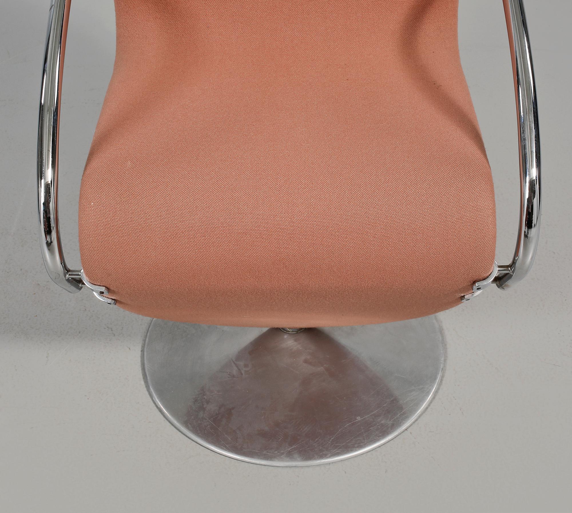 STOLAR, 4 st, Verner Panton för Fritz Hansen, "System 1-2-3", 1970-tal.