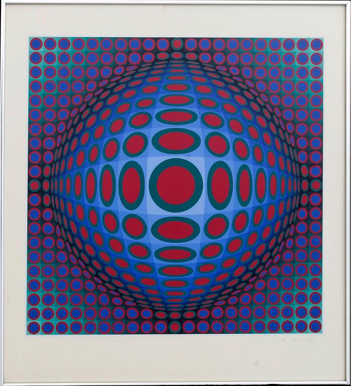 VICTOR VASARELY, färgserigrafi, signerad och numrerad 212/267.