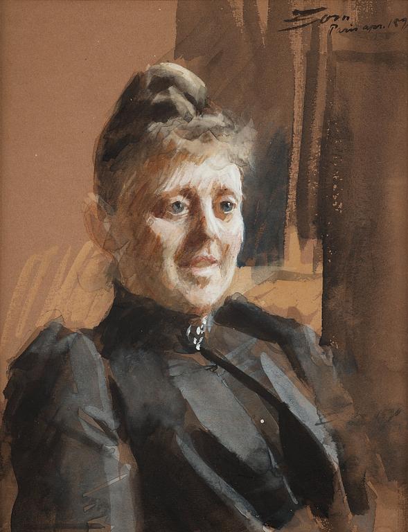 Anders Zorn, Porträtt av fru Milda Klingspor, f. Weber (1864-1926).