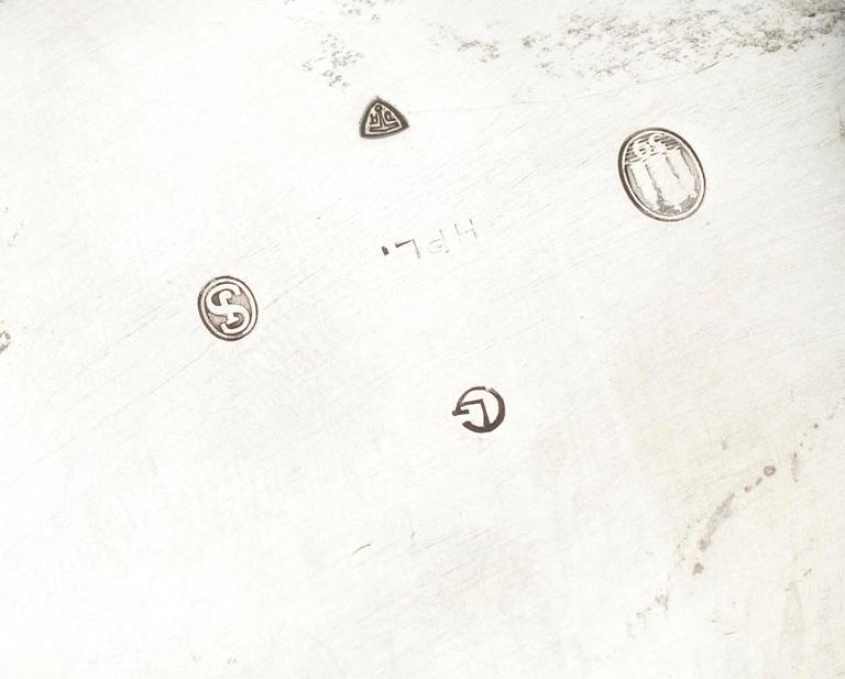 DRYCKESKANNA, silver, Grann & Laglye Köpenhamn, Danmark 1932-60. Tot. vikt ca 994 g.