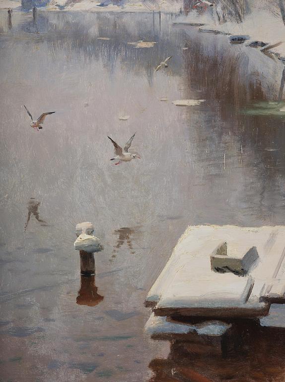 Peder Mork Mönsted, "Fra bredden av Östervikan, Leksand".