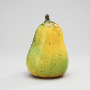 A Hans Hedberg faience pear, Biot, France.