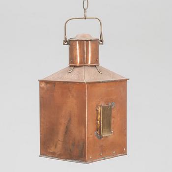 LANTERNA, för barbord, koppar, 1900-talets första hälft.