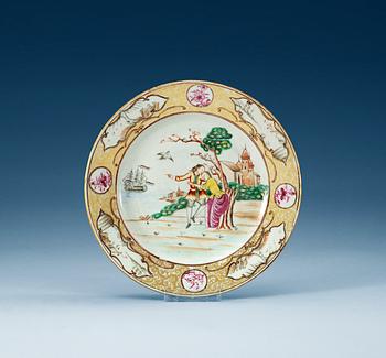 1499. A 'European Subject' dinner plate, Qing dynasty, Qianlong (1736-95).