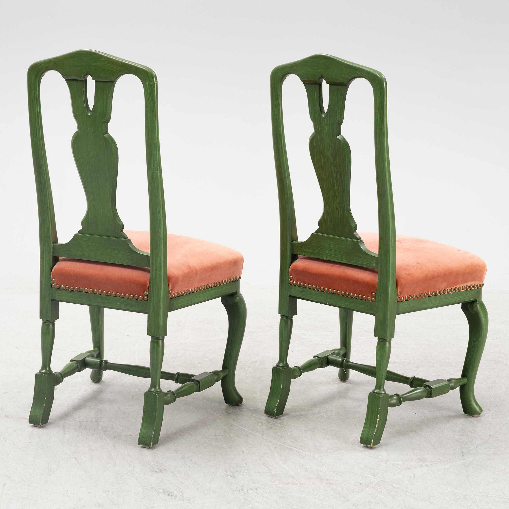 A set of six 'Gamla Sverige' chairs, Åmells möbler, later part of the 20th Century.