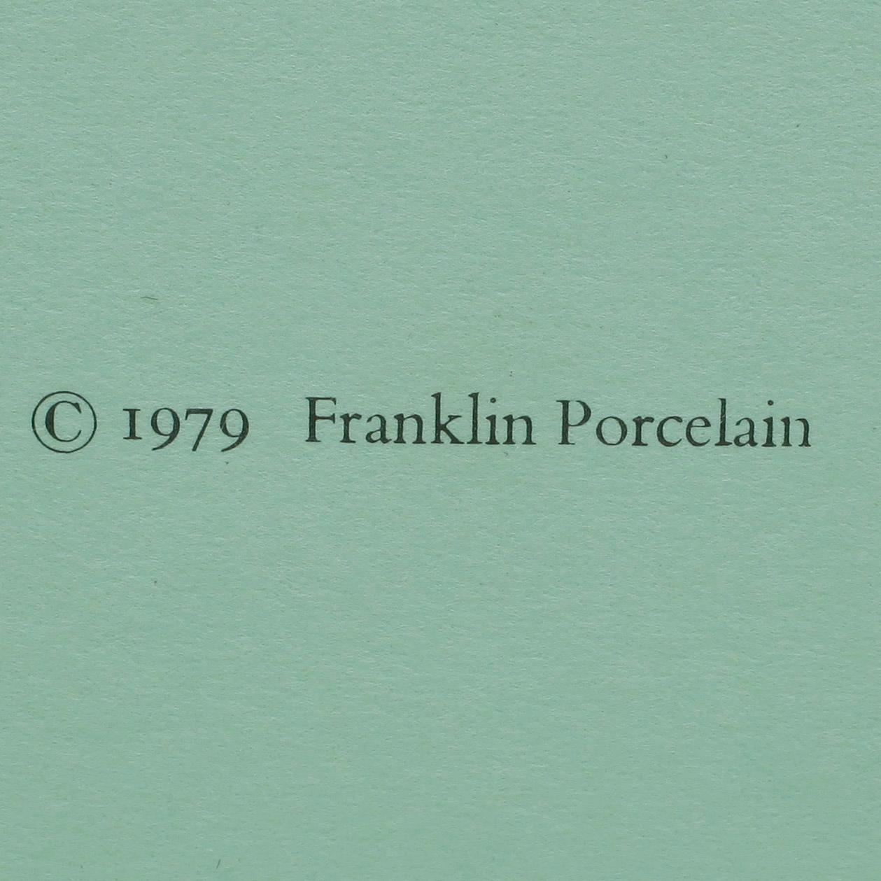 TALLRIKAR, 12 st. Porslin. Franklin Porcelain Wedgwood England. 1977-78.