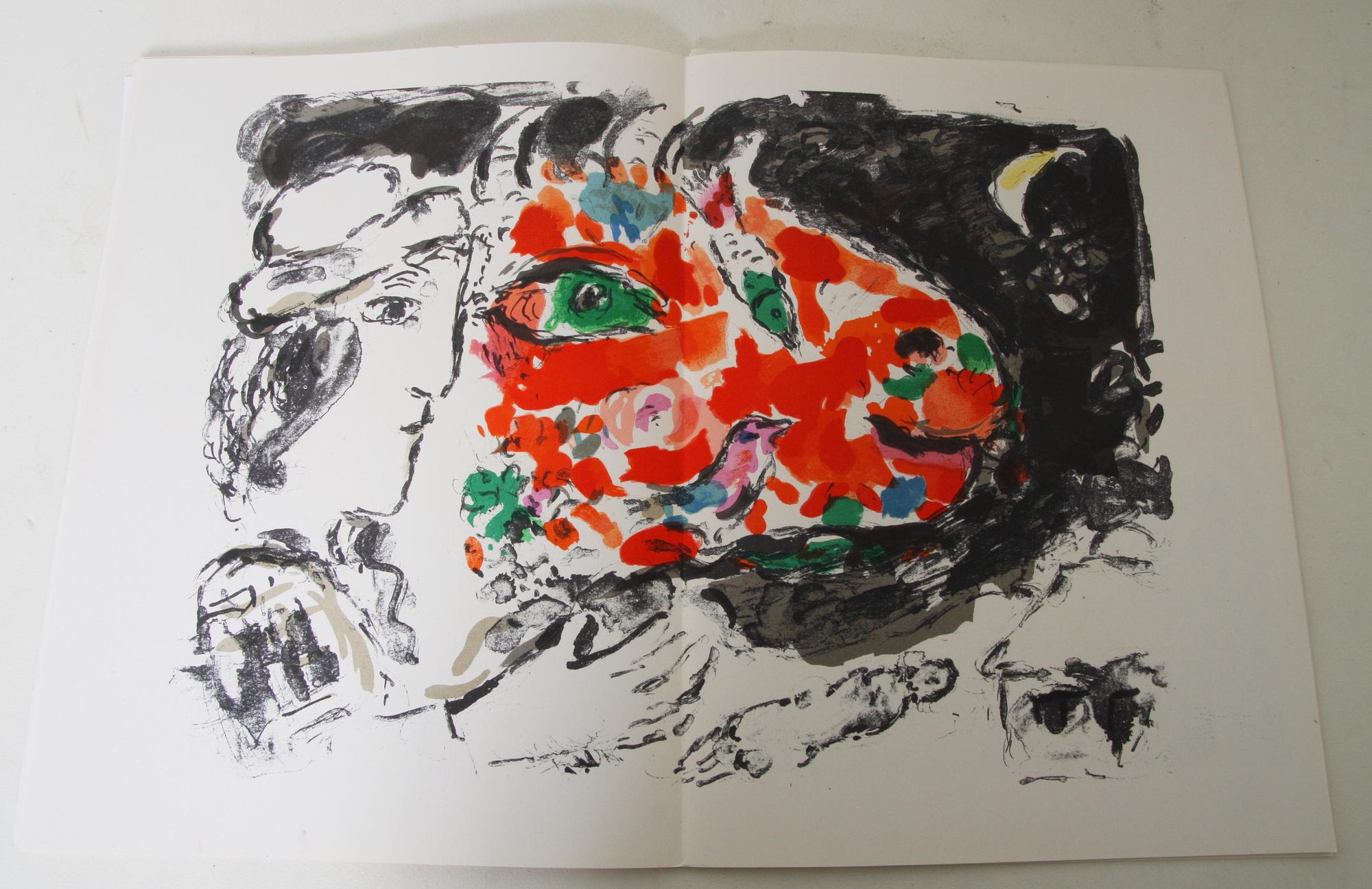 MARC CHAGALL, Derriere le Mirroir, nr 198, Mourlot maj 1972.