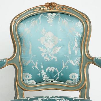 A pair of Swedish Rococo 18th century chairs.