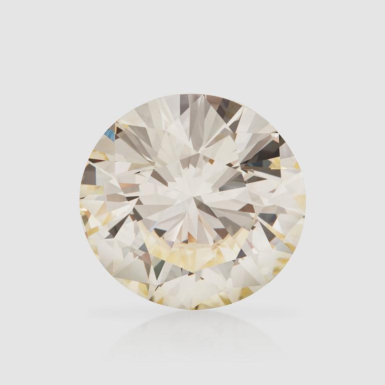 BRILJANTSLIPAD DIAMANT, oinfattad, 22.02 ct, kvalitet N-O/VS1, god slipning. HRD certifikat.