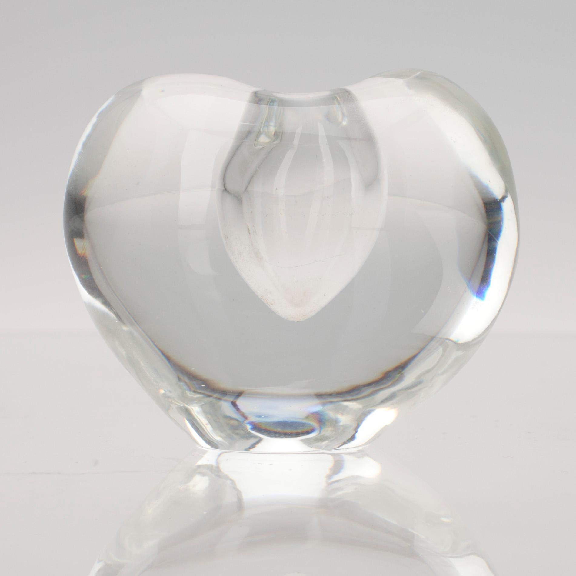 SKULPTUR, glas, "Hjärta" signerad Timo Sarpaneva, Iittala.