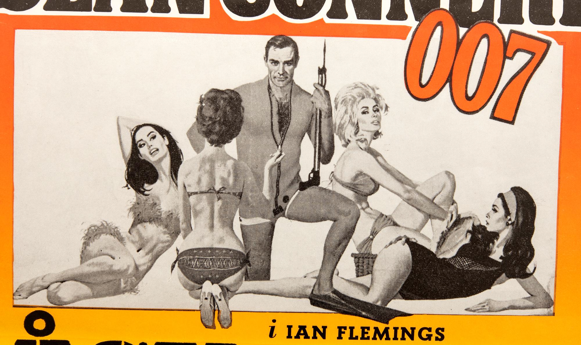 Filmaffischer 3 st James Bond "Åskbollen (Thunderball)" 1966 och senare.