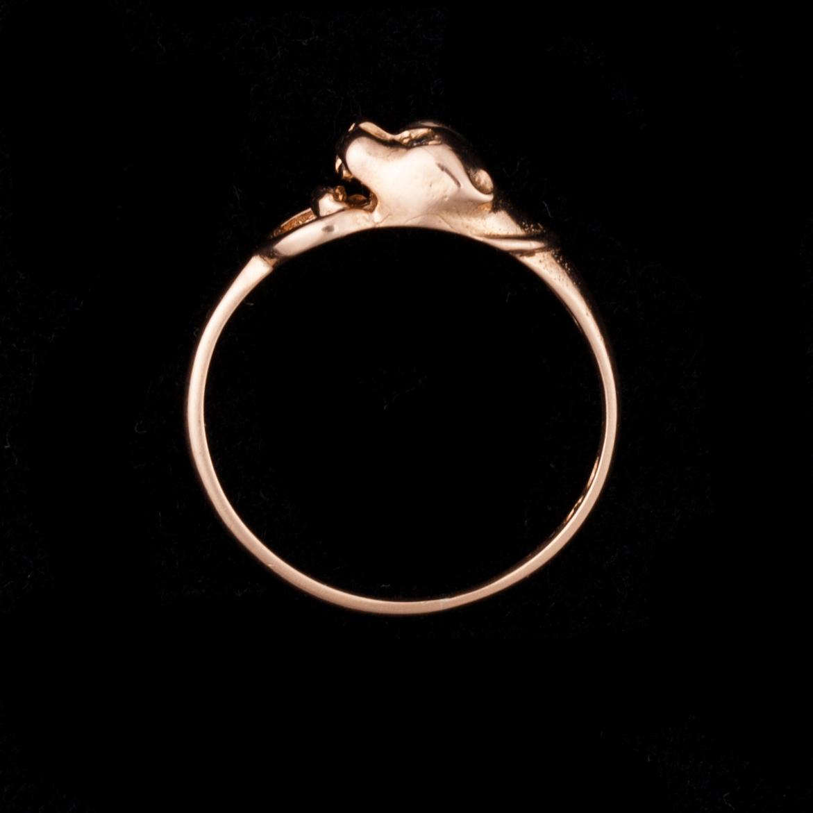 RING, 14K guld, små diamanter. Vikt 1,9 g.