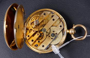 DAMFICKUR, guld, Vacheron, Genéve, sent 1800-tal.